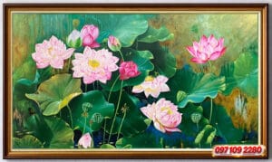 Tranh hoa sen treo tường đẹp trang trí