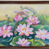 Tranh hoa sen vẽ tay quà tặng đẹp ý nghĩa